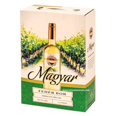 Magyar Feher Bor White 11% 300cl BIB