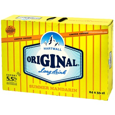 Hartwall Long Drink Summer Mandarin 5,5% 24x33cl TIN